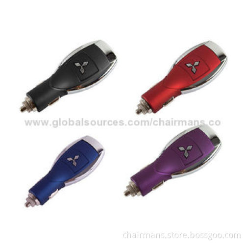 USB Car Chargers, Dual-port or Single Port, 12-24V DC Input